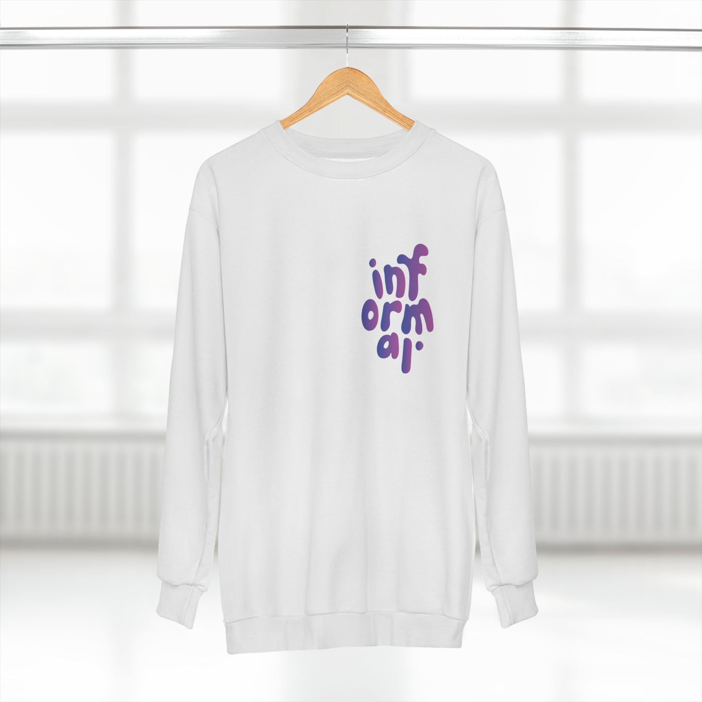 informal. logo crewneck