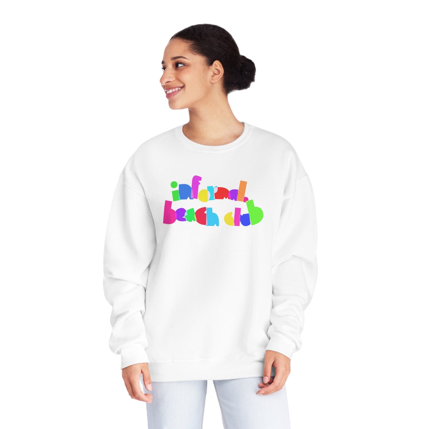 neon 'informal. beach club' crewneck