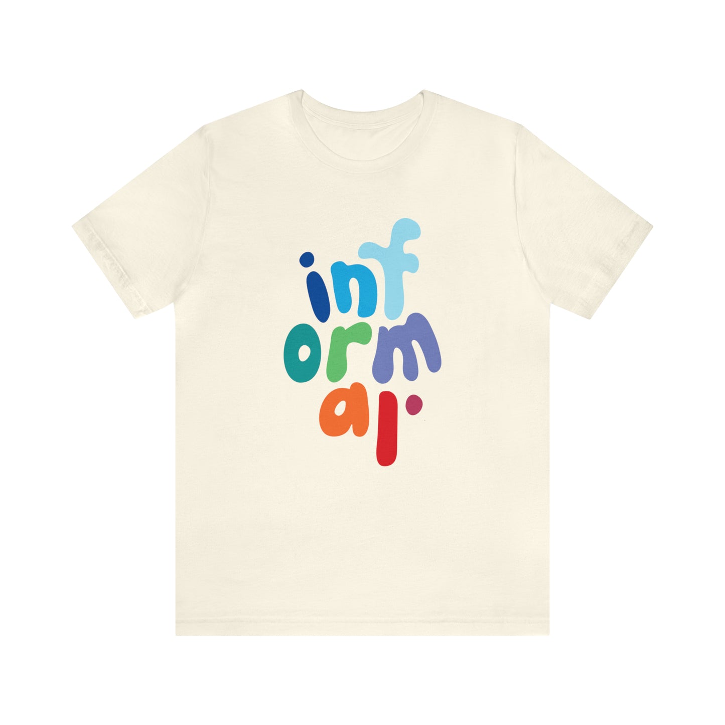 informal. multicolored logo tee