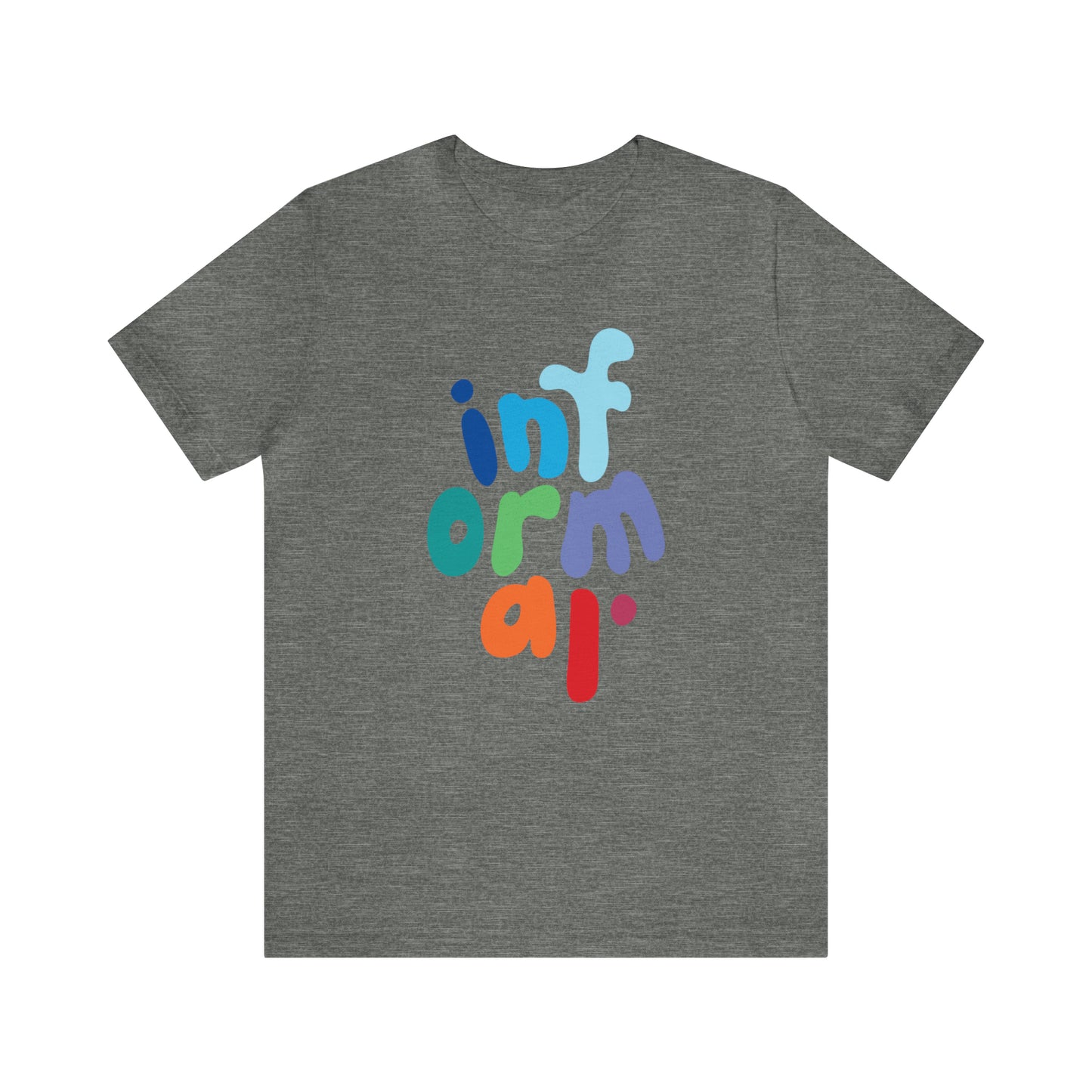 informal. multicolored logo tee