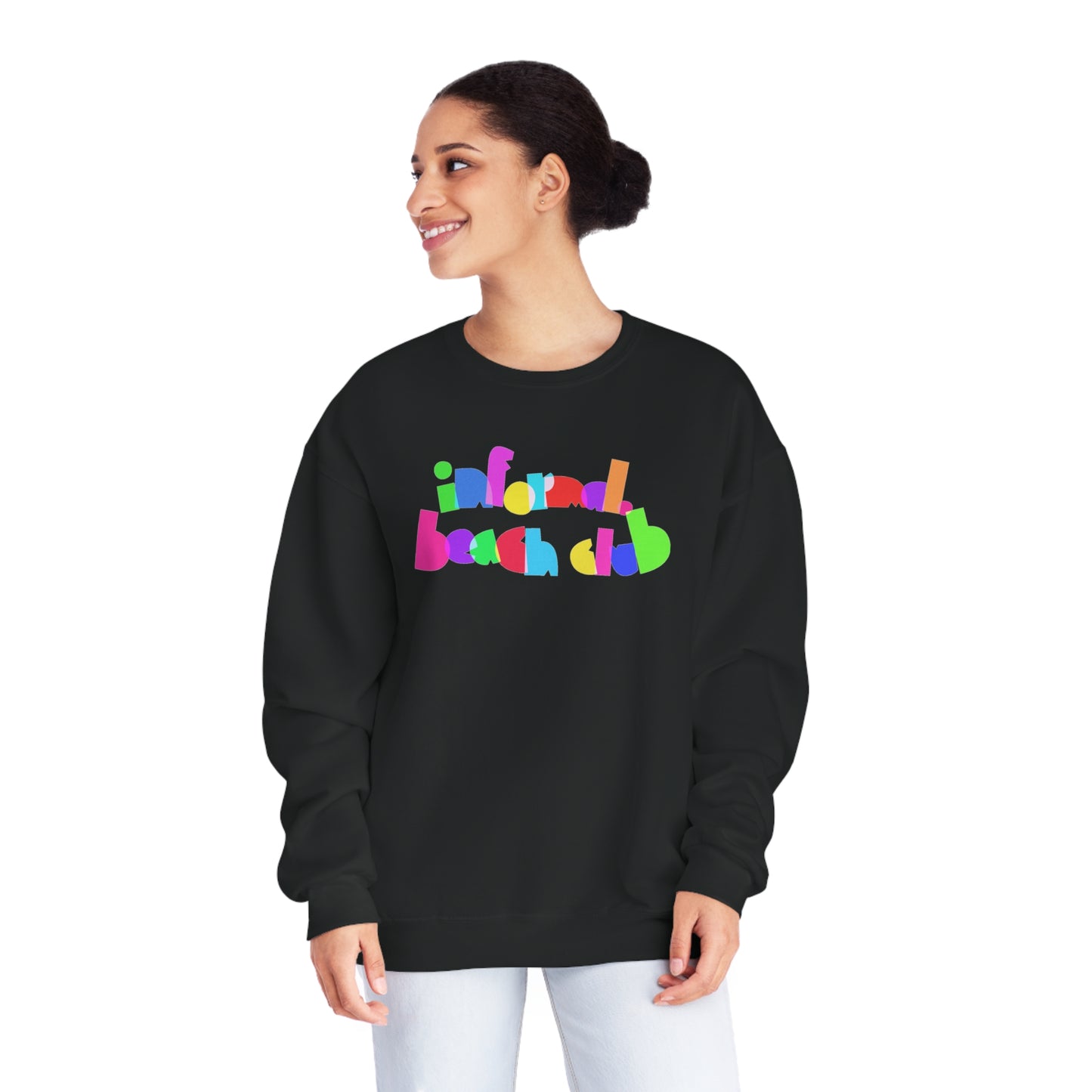 neon 'informal. beach club' crewneck