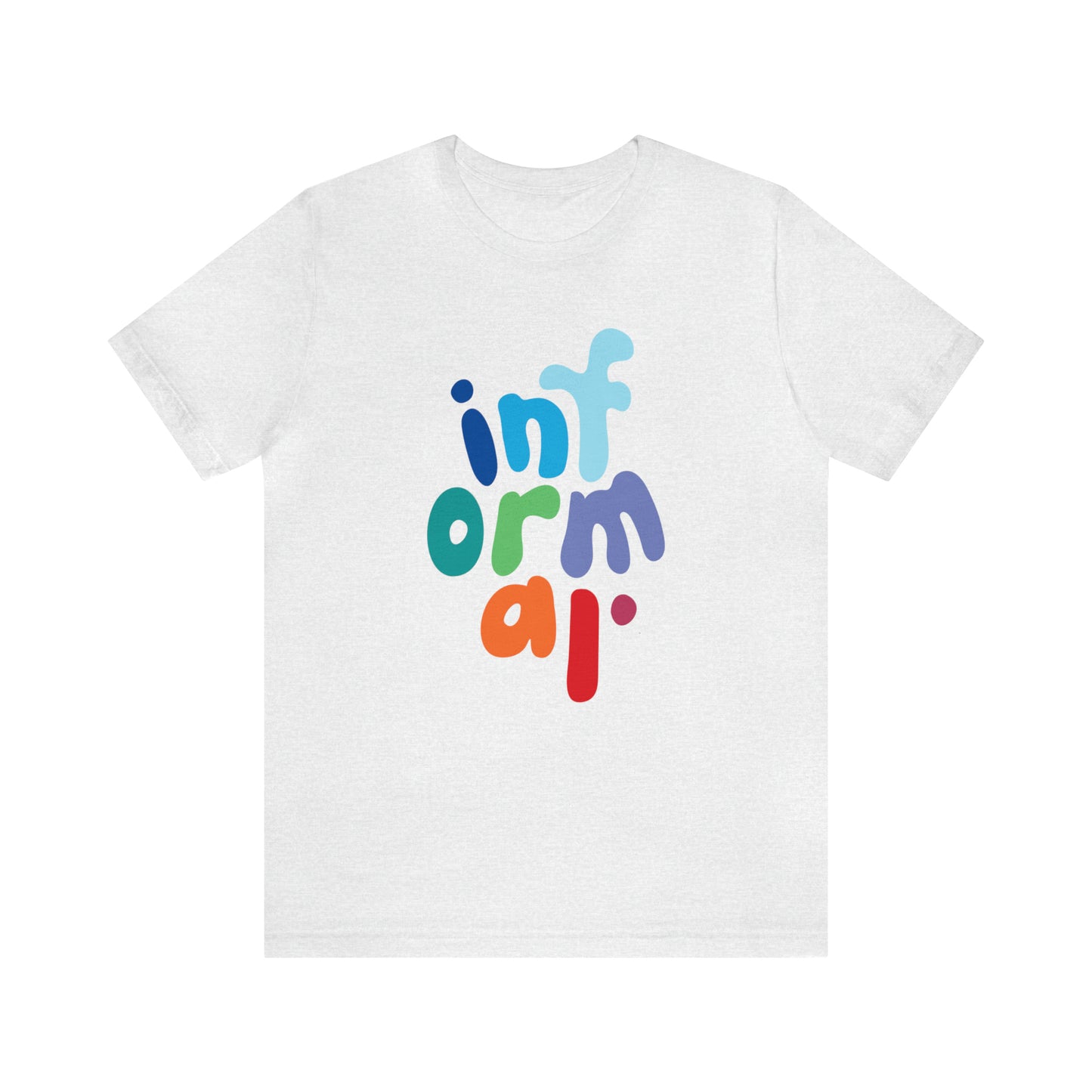 informal. multicolored logo tee