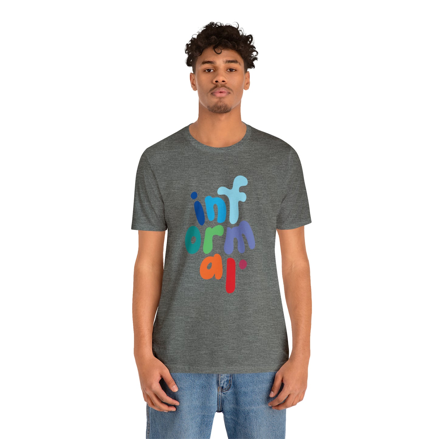 informal. multicolored logo tee