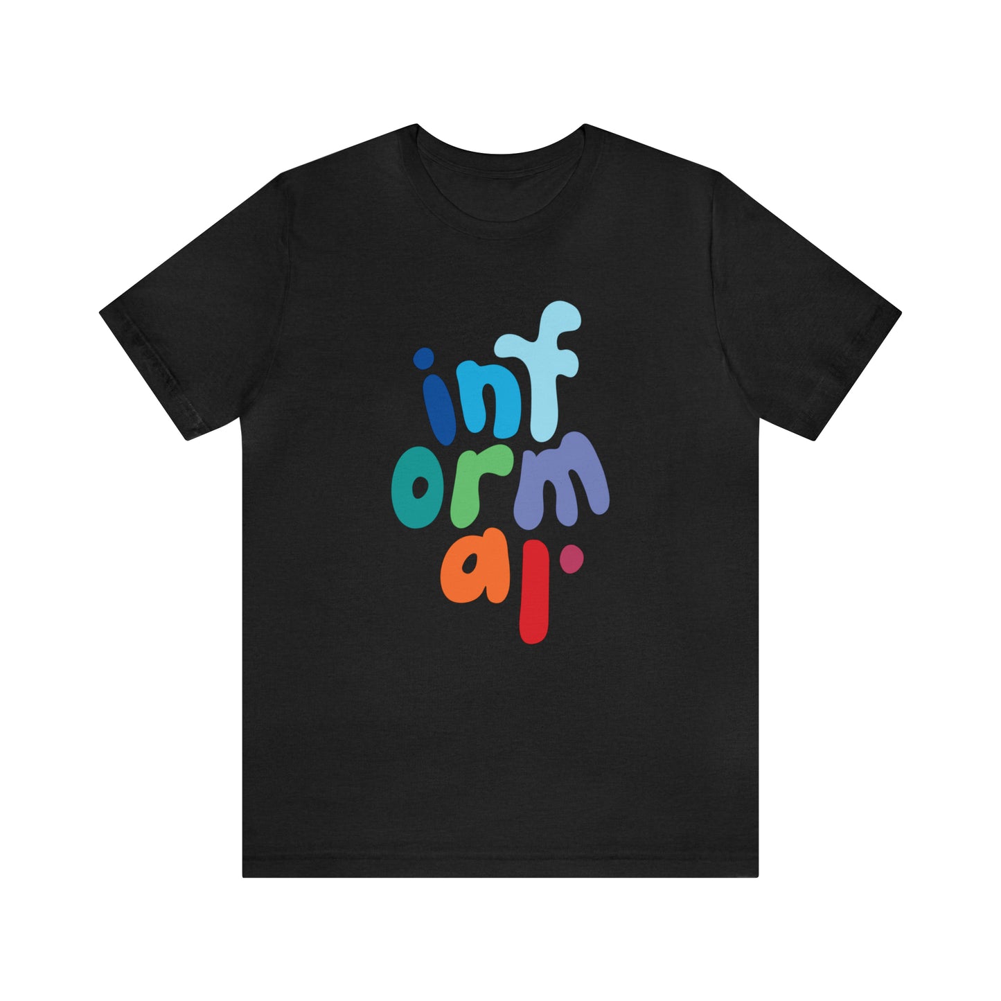 informal. multicolored logo tee