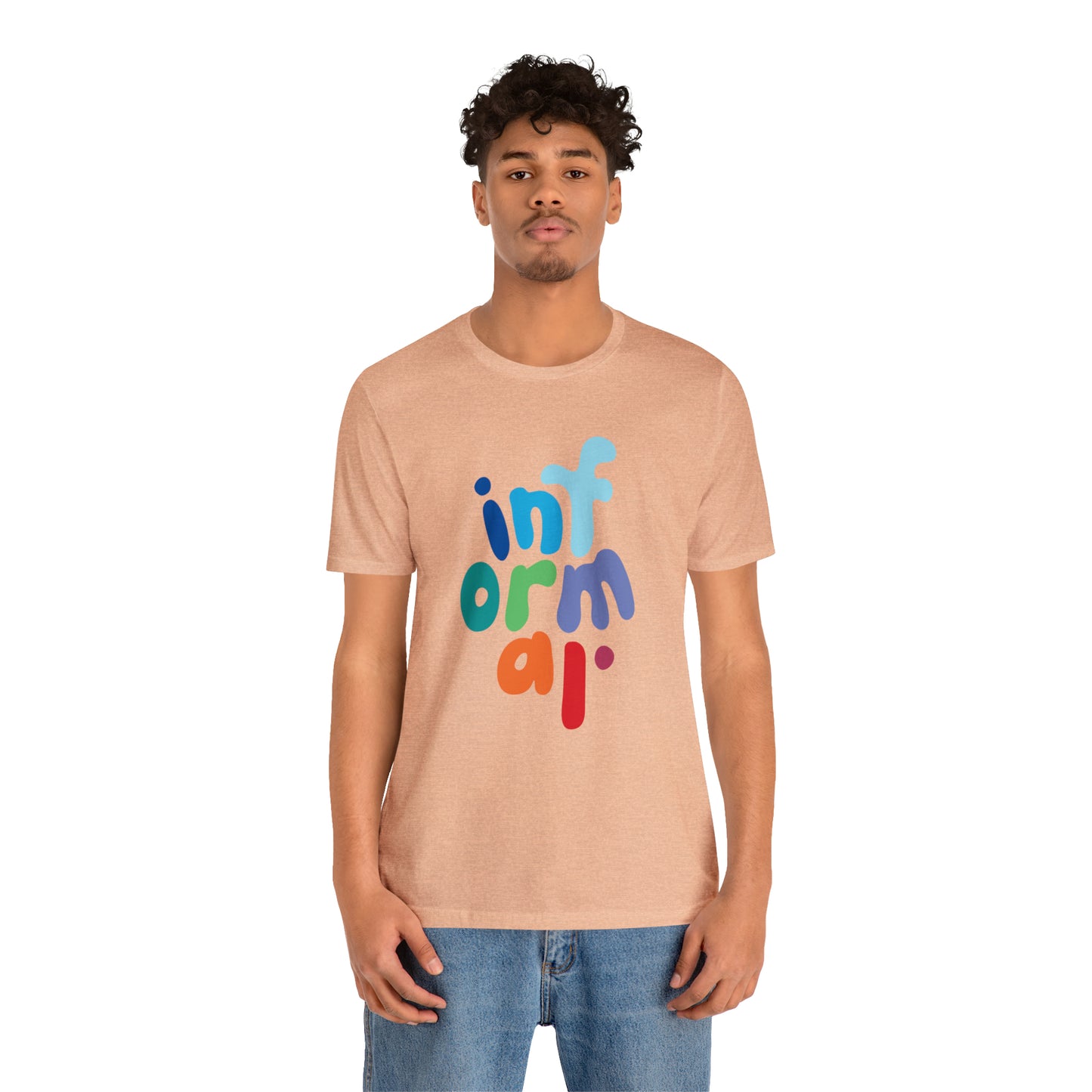 informal. multicolored logo tee