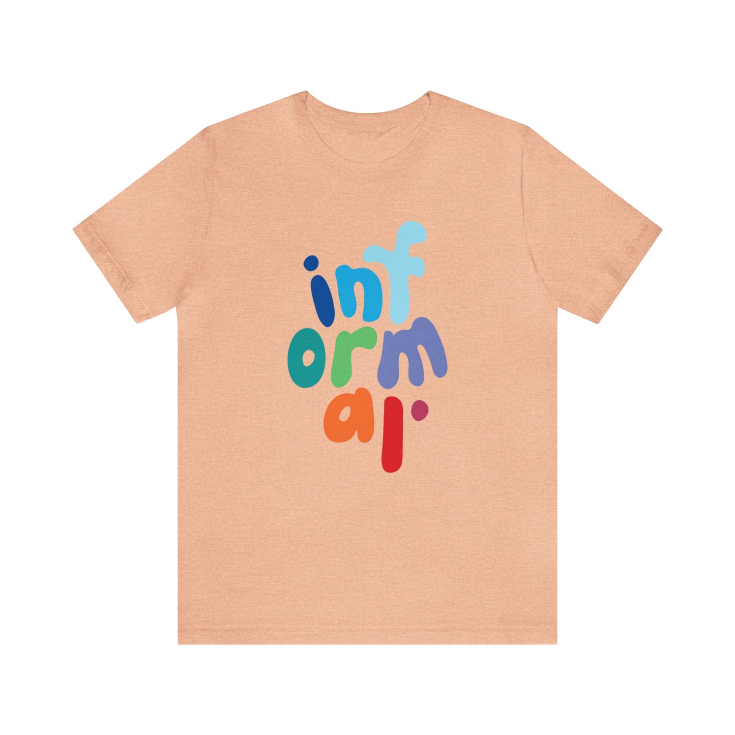 informal. multicolored logo tee