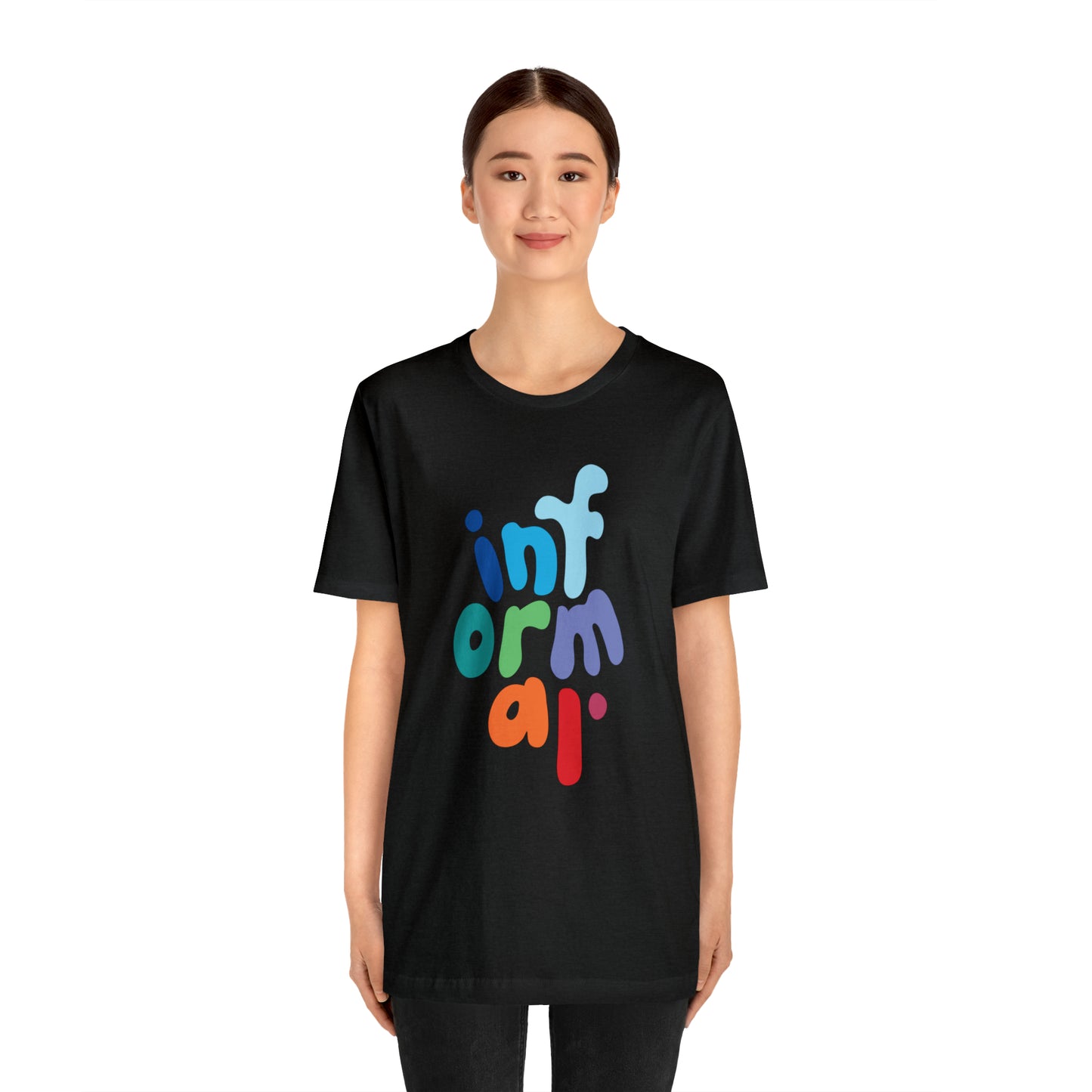 informal. multicolored logo tee