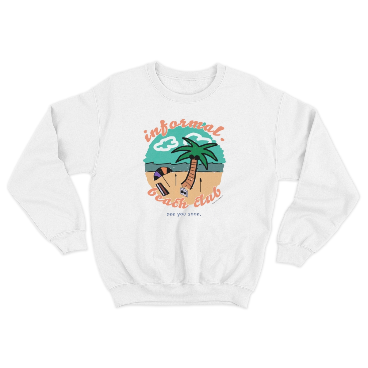 vintage 'informal. beach club' crewneck