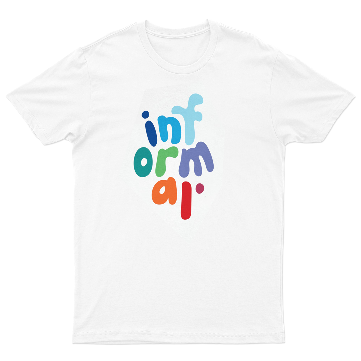 informal. multicolored logo tee