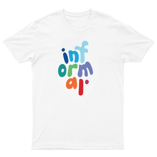 informal. multicolored logo tee