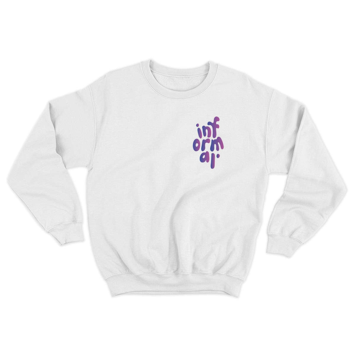 informal. logo crewneck