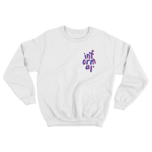 informal. logo crewneck